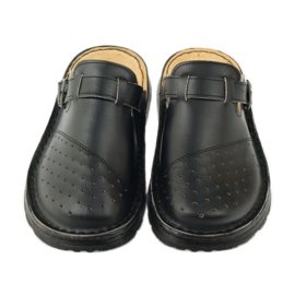 Ortopedické zdravotní černé sandály černá 4