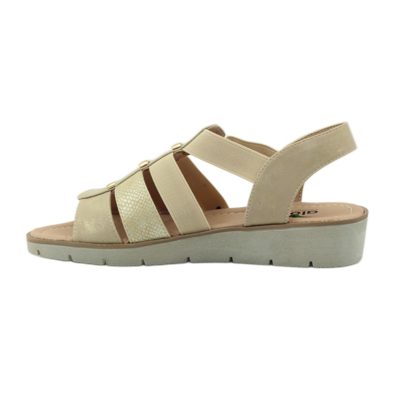 Super pohodlné sandály z Aloeloe hnědý žlutá 2