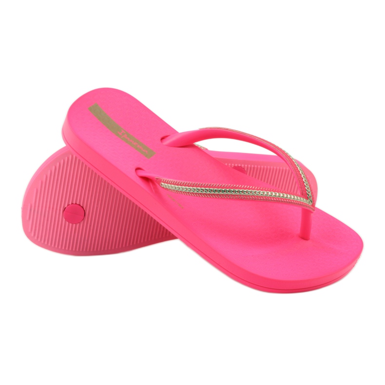 Žabky zlatý řetízek Ipanema 8238 růžový žluť 3