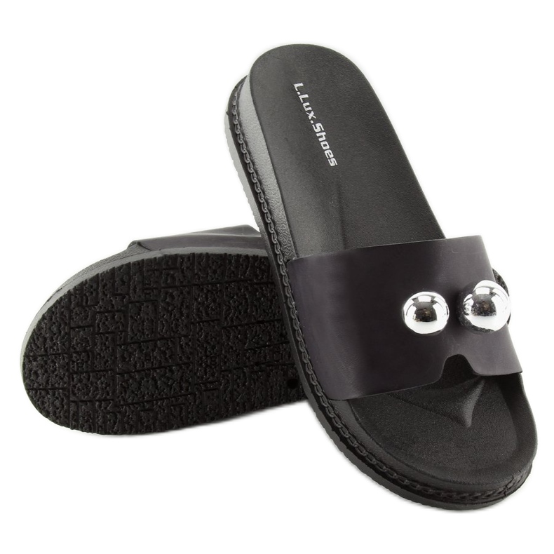 Černé dámské černé pantofle 1897 Black černá 1