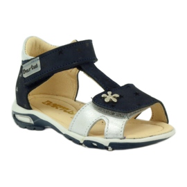 Sandály na suchý zip Bartuś 138 navy blue námořnická modř šedá 1