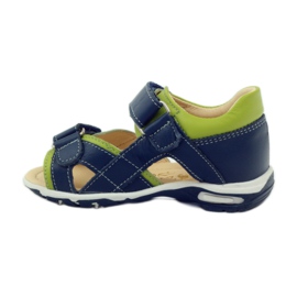 Sandály na suchý zip Bartuś 137 navy blue námořnická modř zelený 2