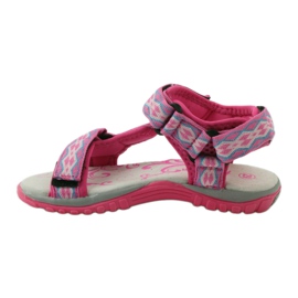 American Club Sandály s americkou koženou vložkou 5268 fialový růžový 2