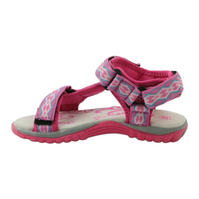 American Club Sandály s americkou koženou vložkou 5268 fialový růžový 2