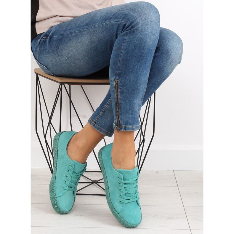 Espadrilky celobarevné tyrkysové K1830201 Azul zelená 1 Espadrilky celobarevné tyrkysové K1830201 Azul zelená 1