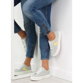 Šedé tenisky na vysoké podrážce K1831401 Gris šedá 1