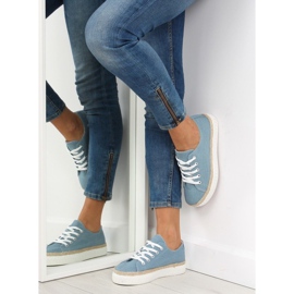 Modré tenisky K1831602 Jeans s vysokou podrážkou modrý 1