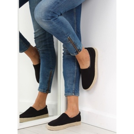Černé nazouvací espadrilky k1833801 negro černý 2