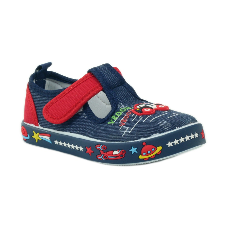 American Club Americké kožené tenisky se stélkou námořnická modř červený 1