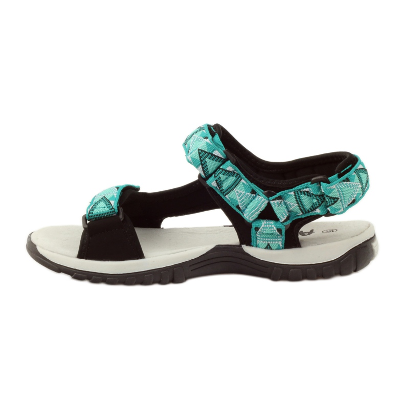 American Club Sandály s americkou koženou vložkou 6102 zelená černá 2