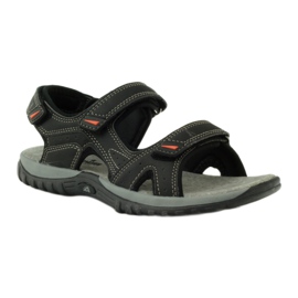 American Club Sandály s americkou koženou vložkou 6201 černá 1