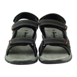 American Club Sandály s americkou koženou vložkou 6201 černá 4