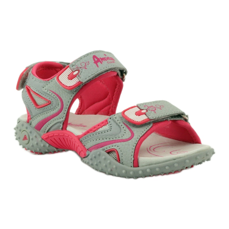 American Club Sandály s americkou koženou vložkou 8580 vícebarevný šedá 1