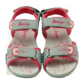 American Club Sandály s americkou koženou vložkou 8580 vícebarevný šedá 4