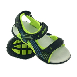 American Club Sandály s americkou koženou vložkou 5261 zelená černá 3