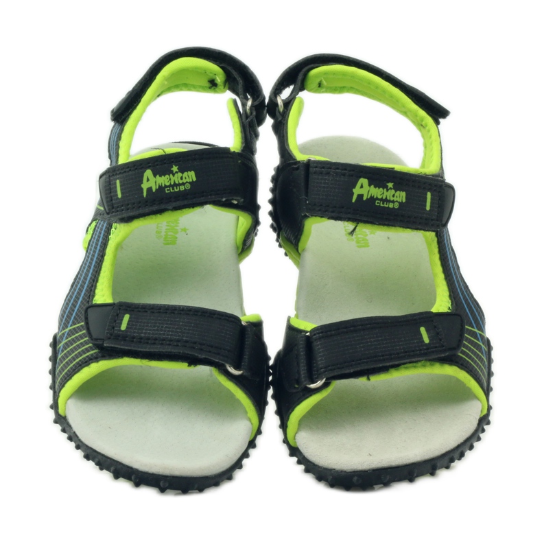 American Club Sandály s americkou koženou vložkou 5261 zelená černá 4