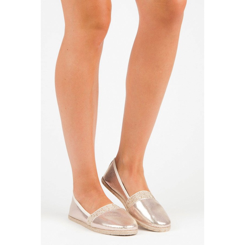 Zlaté mckeylor espadrilky žluť růžový 1