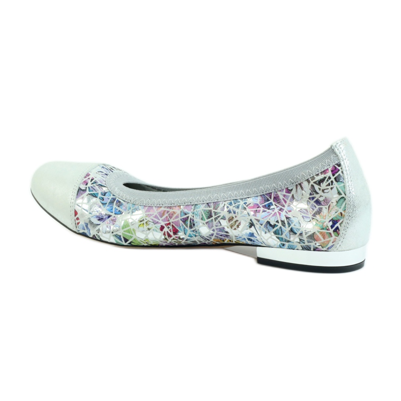 Dámské baleríny elastické Gamis 1402 šedé šedá vícebarevný 2