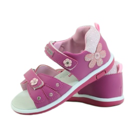 American Club Sandály s americkou koženou vložkou 87285 růžový 3