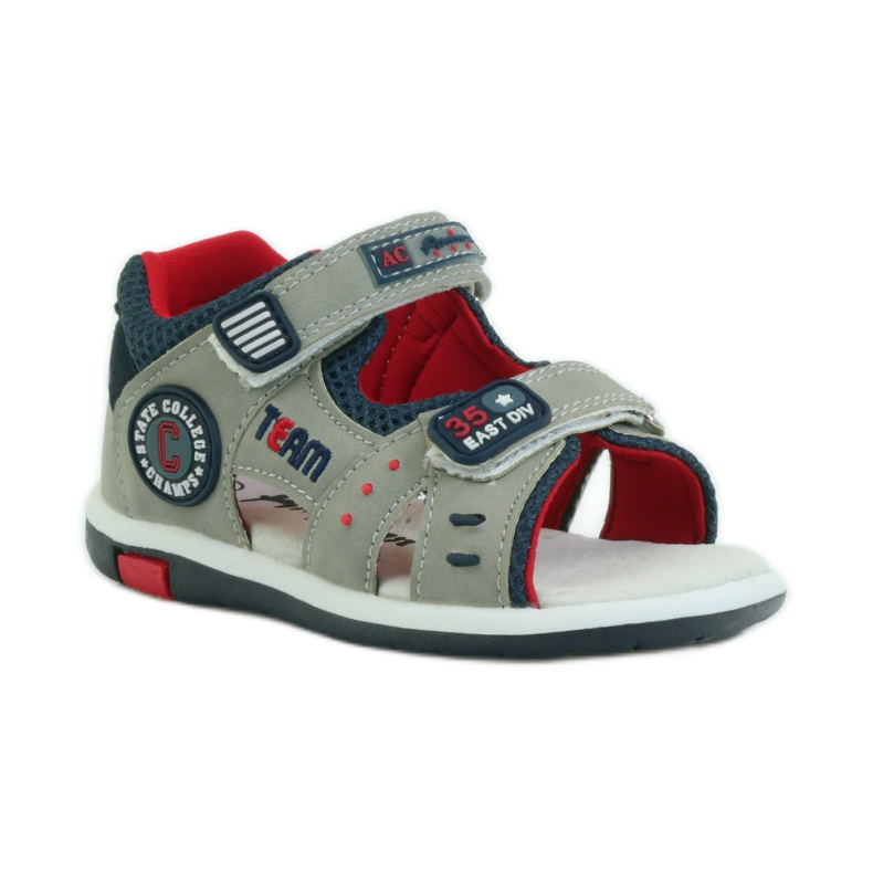 American Club Sandály s americkou koženou vložkou 87297 námořnická modrá šedá 1