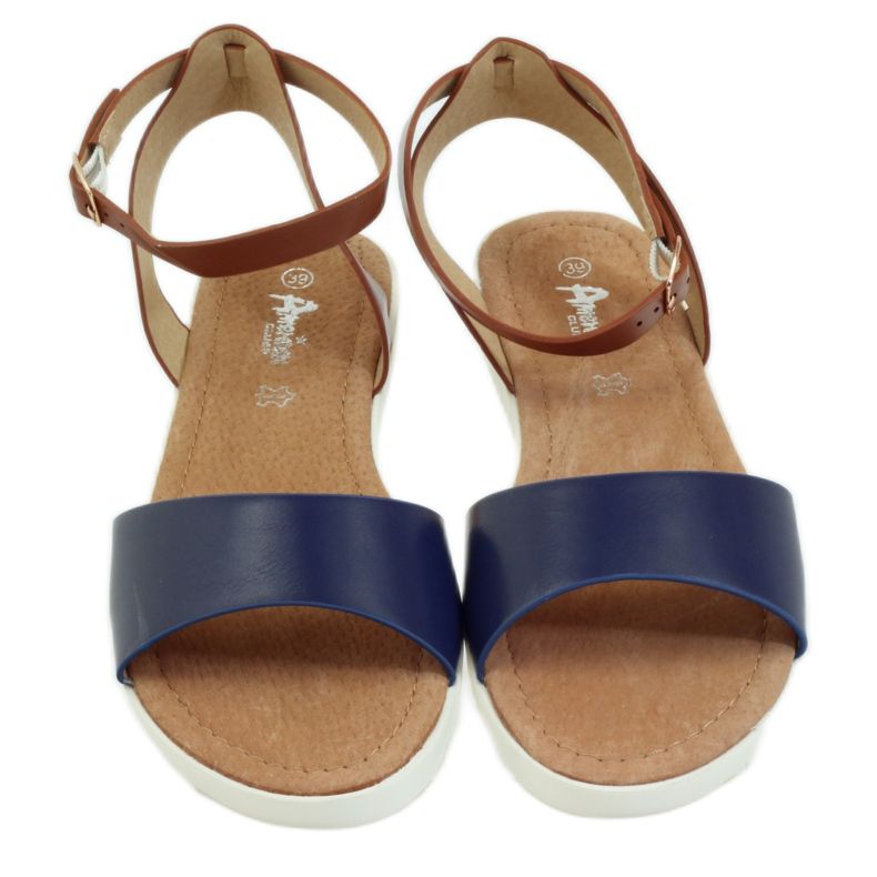 American Club Americké sandály z kůže 170621 hnědý námořnická modrá 4 American Club Americké sandály z kůže 170621 hnědý námořnická modrá 4