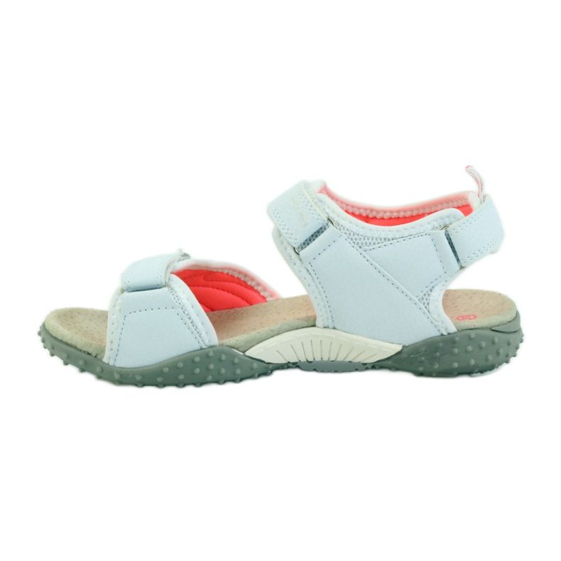 American Club Sandály s americkou koženou vložkou 1707 oranžový bílý 2