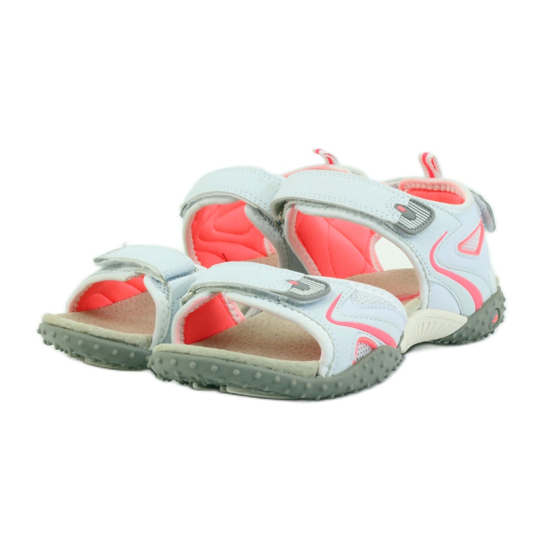 American Club Sandály s americkou koženou vložkou 1707 oranžový bílý 3