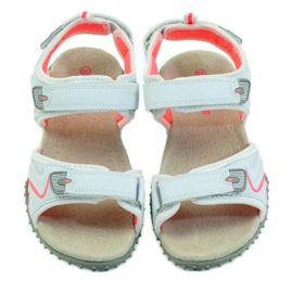 American Club Sandály s americkou koženou vložkou 1707 oranžový bílý 4