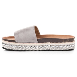 Seastar Módní boho pantofle šedá 2
