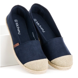 McKey Námořnické modré semišové espadrilky modrý 4