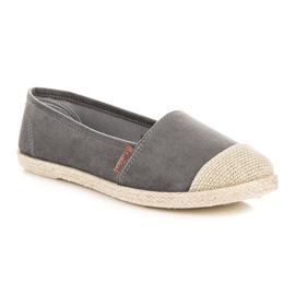 McKey Šedé semišové espadrilky šedá 4