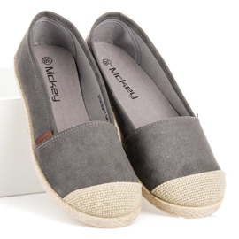 McKey Šedé semišové espadrilky šedá 3