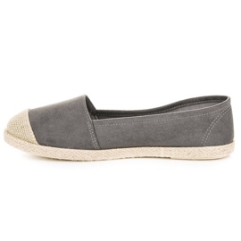 McKey Šedé semišové espadrilky šedá 1