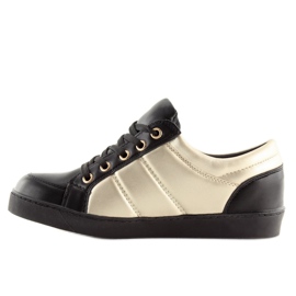 Chanelki tenisky Y612 Black černo-zlaté černý 2