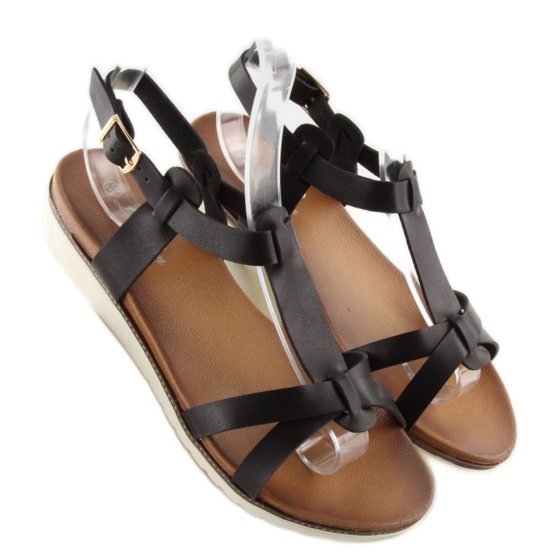 Černé dámské sandály C1822 černé černá 1 Černé dámské sandály C1822 černé černá 1