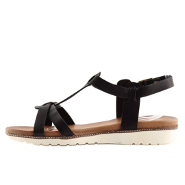 Černé dámské sandály C1822 černé černá 2 Černé dámské sandály C1822 černé černá 2