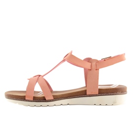 Růžové dámské sandály C1822 růžové růžový 2