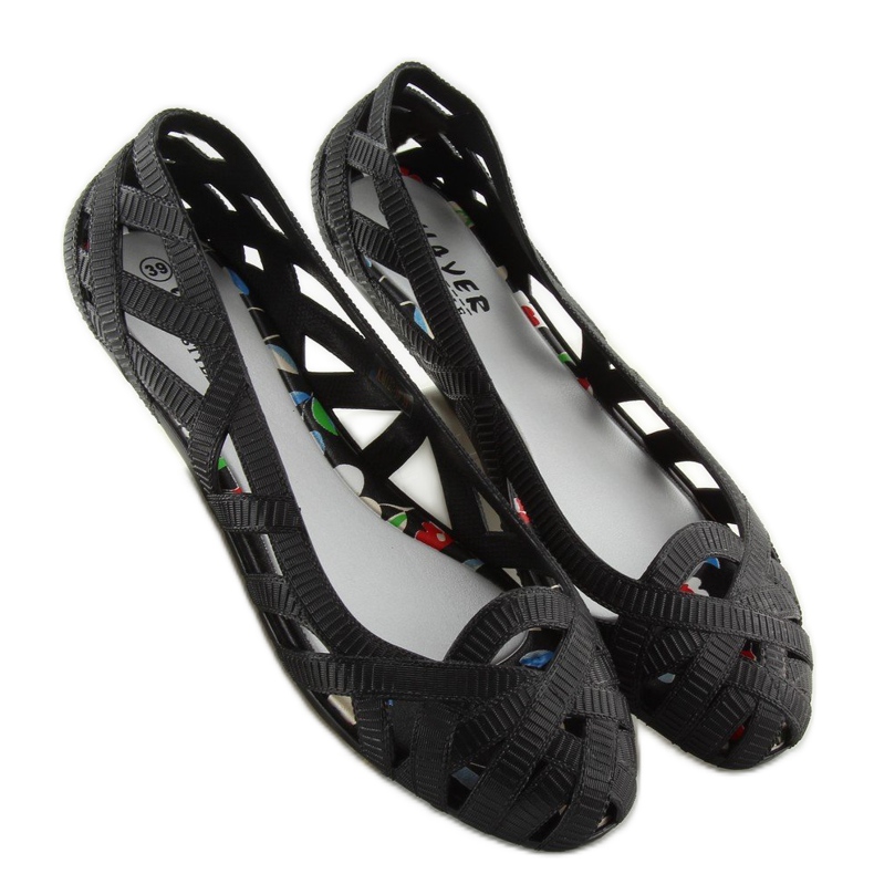 Baleríny meliski černé prolamované KM127 černé černá 1 Baleríny meliski černé prolamované KM127 černé černá 1