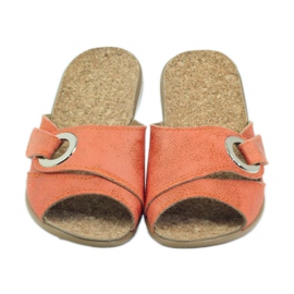 Pantofle Befado 265d006 na suchý zip oranžový 4