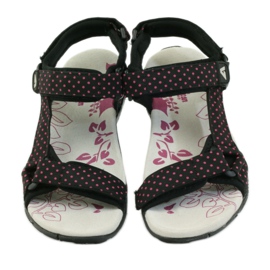 American Club Sandály s americkou koženou vložkou 1717 růžový černá 4