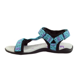 American Club Sandály s americkou koženou vložkou 1717 modrý fialový 2