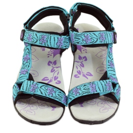 American Club Sandály s americkou koženou vložkou 1717 modrý fialový 4