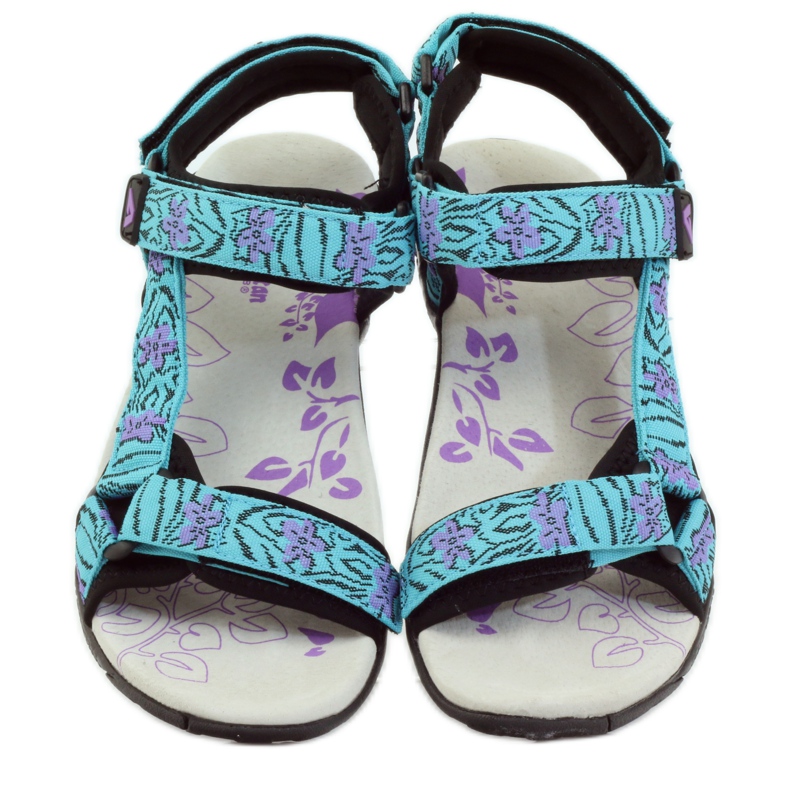 American Club Sandály s americkou koženou vložkou 1717 modrý fialový 4