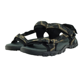 American Club Kožená vložka do sandálů American 1729 camo černý hnědý šedá 3