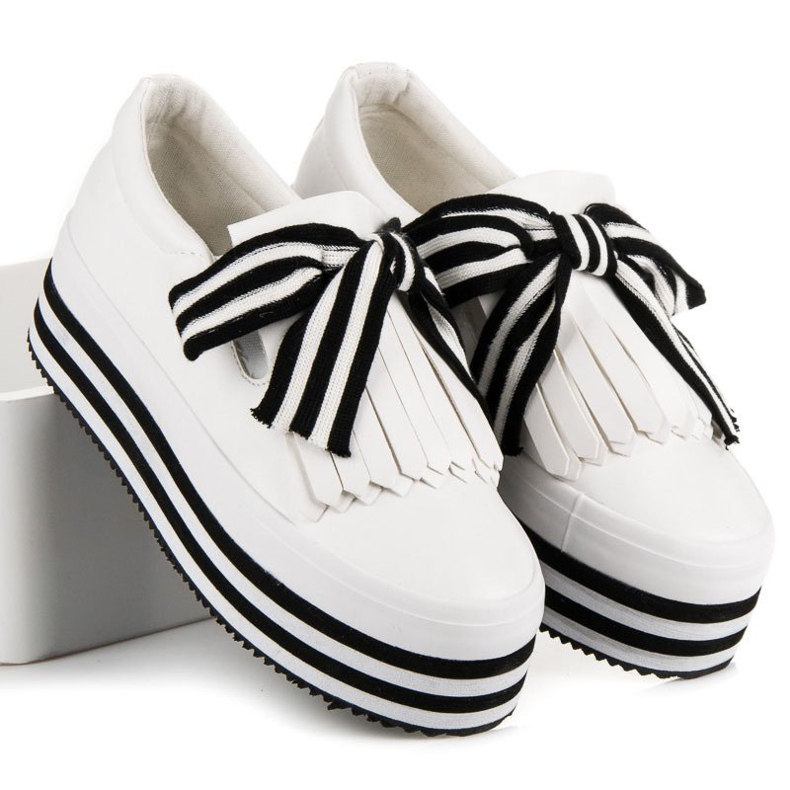 Módní tenisky vices bílý černá 2