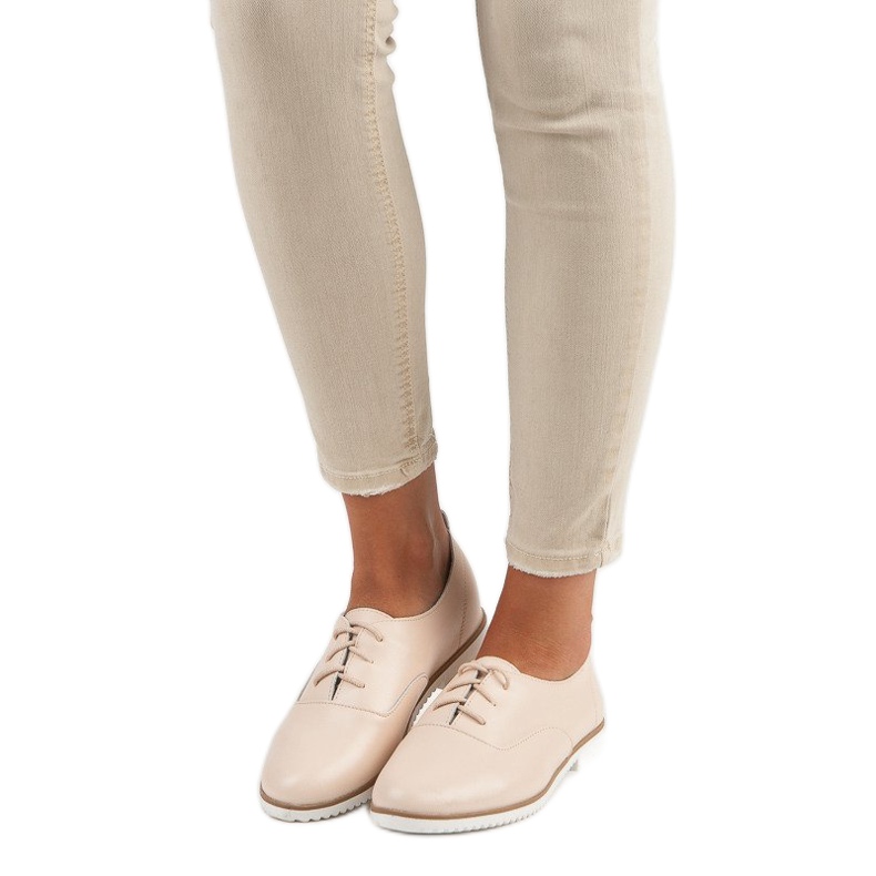 Béžové kožené boty MAZARO béžový 1