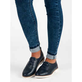 Kožené boty Mazaro v tmavě modré barvě modrý 1