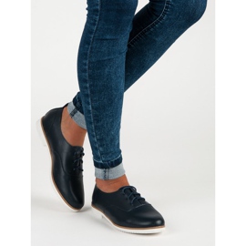 Kožené boty Mazaro v tmavě modré barvě modrý 2