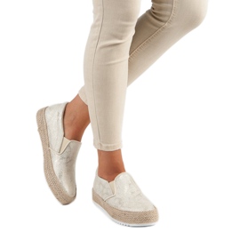 Betler Zlaté Espadrilky Na Platformě zlatý 1