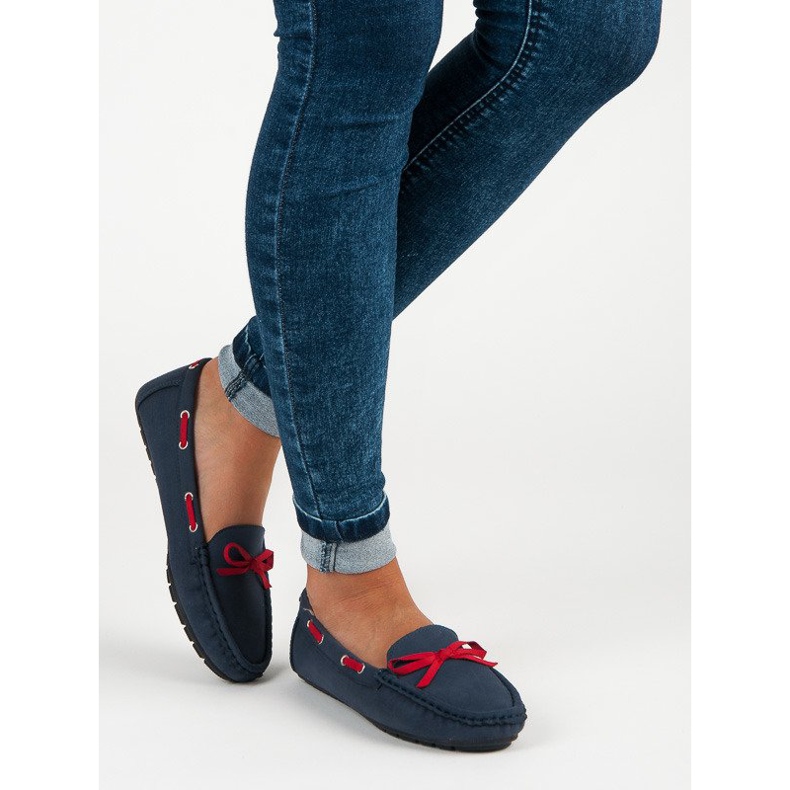 Tullo Stylové semišové mokasíny modrý 1